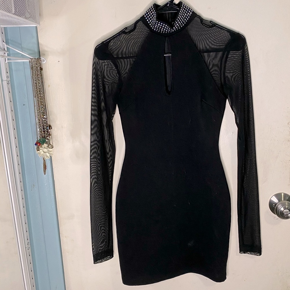 Black mini dress